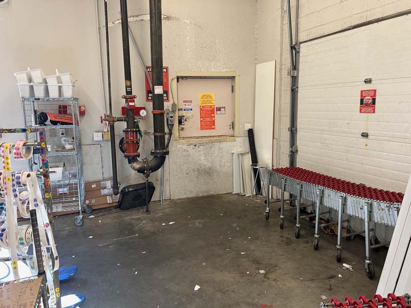 Picture of a commercial property after boxes of junk have been removed